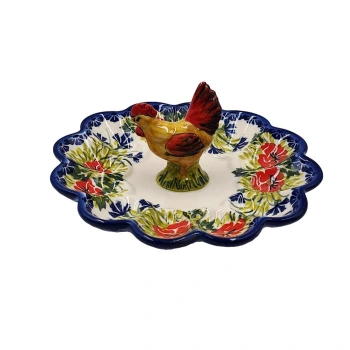 Półmisek na jajka z kurą